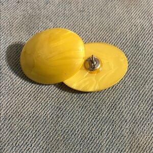 Yellow Stud Earrings